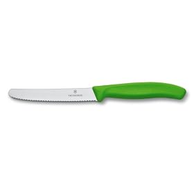 Victorinox Swiss Classic 4 1/2" Utility Knife, Round Tip, Green Handle