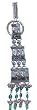 Sterling Silver Key Ring - Girls Gift 8 inches