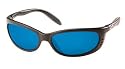 Costa Del Mar Fathom Sunglasses Black Frame with 580 Blue Mirror Glass Lens