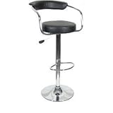 Black - Omicron Kitchen Padded Bar Stool Black - Omicron Kitchen Padded Bar Stool