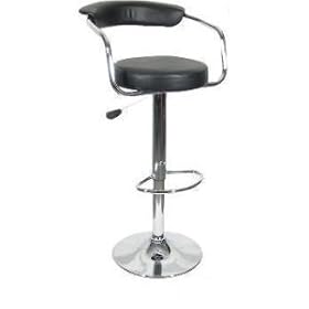 Black - Omicron Kitchen Padded Bar Stool by Premium Outlet