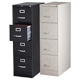LORELL 4-Drawer Vertical File, w Lock, 15 x25 x52 , Light Gray LLR60651 Sold as 1 Each Mfr Part # 60651