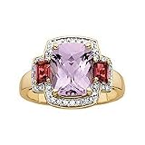 14kt. Yellow Gold, Amethyst and Pink Tourmaline Fashion Ring