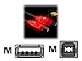 StarTech.com Mutant Mods 6' Red - Yellow Lava Lamp LED USB 2.0 Cable A-B M/M - USB cable - 6 ft ( USBHAB6FLRY )