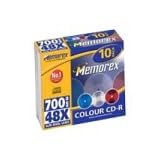 Memorex Premium Colour - 10 x CD-R - 700 MB ( 80min ) 48x - slim jewel case - storage media