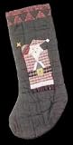 Stockings Green Cotton, Santa Christmas Stocking 21 in. L x 8 in. W