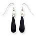 Sardelli - 14k White Gold Onyx with Cultured Pearl Drop Earrings