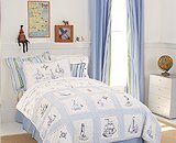 Whistle & Wink - Twin Size Bedskirt - Blue