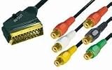 Produkt-Bild: Scart Adapter Kabel Scartstecker auf 6x Cinchkupplung, 0,2 m
