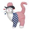 Amy Lacomb WhimsiClay Plush Yankee Doodle Cat