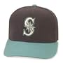 Seattle Mariners Cap - New Era 5950 Road Cap font color=#990000 Summer BLOW (Adjustable)