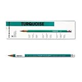 Turquoise Drawing Pencils, Size 2H, Black Lead SAN02264