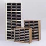Safco 7111MO Value Sorter Literature Organizer, Steel/Fiberboard, 24 Compartment, Medium Oak
