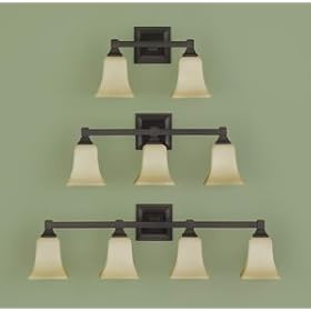 American Foursquare 1 Light Oil Rubbed Bronze Bath Light Wall Lighting Fixture