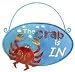 Mini Sign 3D Handpainted Metal - Crab (S662) by Regal Gift