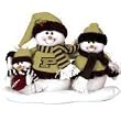 Purdue Boilermakers 16.5"x12" Table Top Snow Family - NCAA College Athletics