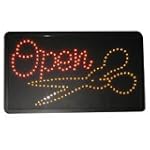 PI Manufacturing Hair Salon LED Open Sign (22x13x1.6 inch)