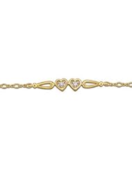 Diamond Heart Bracelet 14K Yellow 61721