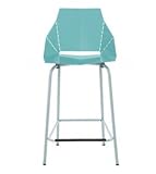 Real Good Counter Stool by Blu Dot-Aqua Seat/Blue Base