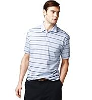2" Longer Pure Cotton Striped Polo Shirt with Stay New™
