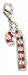 Holiday Jeweled Rhinestone Candy Cane Pet Collar Charm