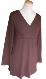 Wrap Maternity and Nursing Tunic - Long Sleeve