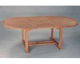 Anderson Teak TBX-087VT 87 Inch Oval Extension Table Extra Thick Wood