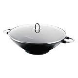 Bodum Chambord 37cm 14.5 inch Cast Iron Wok with Glass Lid by Bodum