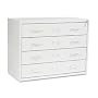 Safco 4935LG 37 by 17-3/8 by 27-3/4-Inch 4-Drawer A/V Microform Storage Cabinet, Light Gray