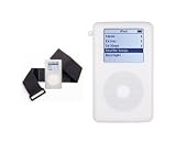 Apple iPod 4G Action Armband Or Waist band With White Skin Cover And Belt Clip