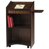 Oklahoma Sound Corporation Floor Lectern/AV Stand, 25x20x46, Mahogany