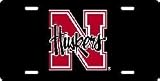 Nebraska Huskers Black Laser Cut License Plate
