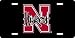 Nebraska Huskers Black Laser Cut License Plate