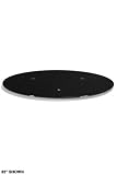 Glass Lazy Susan 40"d Black Glass
