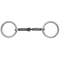 Loose Ring Sweet Iron Snaffle with Copper Inlays-5"
