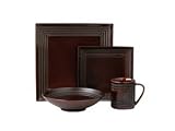Block Parallels Mahogany Mahogany Square Dinnerware Set 16-pc.