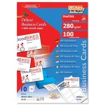 Decadry Deluxe Business Cards Snap-back Inkjet Smooth-edged 280gsm 85x54mm Matt Ref Dpocc3727 [100 Cards]