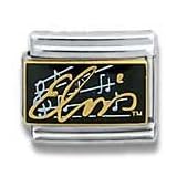 Buy Clearly Charming Elvis Presley Collection Elvis Autograph on Music Staff Italian Charm by Clearly Charming