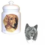 Akita Cookie Jar, Porcelain by Rosalinde (10' X 7')