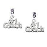 #1 Coach Clear Swarovski Post Charm Earrings 21YQDwRDiOL. SL160 #1 Coach Clear Swarovski Post Charm Earrings