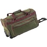 Embassy 20 in Green Faux Leather Trolley Case