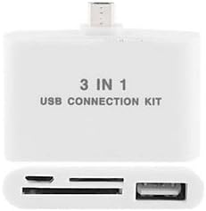 AES - Micro USB OTG Card Reader for Samsung Galaxy s3 s4 Note2 i9300 i9500 HTC one Mobile Phone SD TF Cards free shipping
