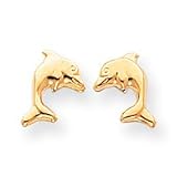Sardelli - Polished 14kt Gold Dolphin Earrings