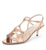 Autograph Leather Mid Heel Strappy Sandals with Insolia®