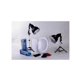 JTL Two-light Fluorescent Light Tent Kit, with Two JTL Fluorescent 85W Bulbs, Two Angle Adjustable Light Holders, Two 7 Reflectors, Two Backlight Stands & One Photo Light Tent