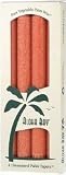 Aloha Bay Palm Wax Candles - Dark Orange - Palm Taper 9 Unscented