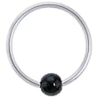 16 Gauge BCR HEMATITE Captive Ring 1/2" 4mm