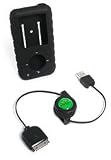 SanDisk Sansa e260 FlexiSkin and miniSync Bundle (Jet Black)