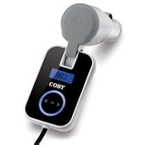 Coby CA-745 Wireless FM Car Transmitter with Digital Display and DC Car Cigarette Lighter Adapter
