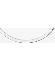 8mm White Gold Omega Necklace 18"